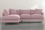 Adeline II 2 Piece 109" Pink Sectional With Left Facing Chaise - Signature