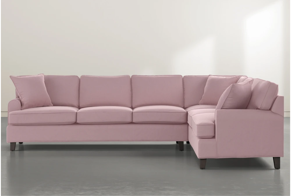 Donaver II 2 Piece 125" Pink Sectional With Left Arm Facing Sofa