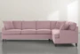 Donaver II 2 Piece 125" Pink Sectional With Left Arm Facing Sofa - Signature