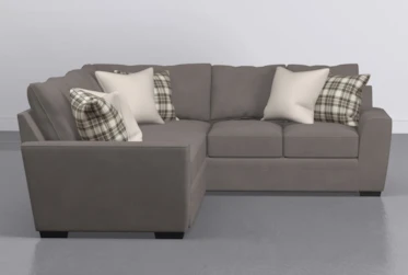 Delano Charcoal 2 Piece 125" Sectional With Left Arm Facing Sofa