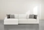 Delano Pearl Chenille 2 Piece 125" Sectional With Left Arm Facing Chaise - Signature