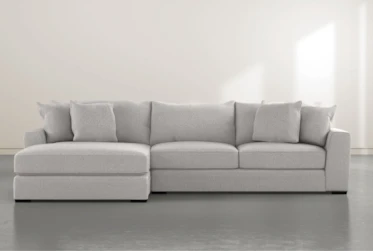 Delano Light Grey 2 Piece 125" Sectional with Left Arm Facing Chaise