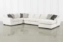Delano Pearl Chenille 3 Piece 169" Sectional With Left Arm Facing Chaise - Signature