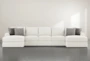 Delano Pearl 3 Piece 169" Sectional With Double Chaise - Signature