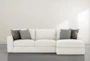 Delano Pearl Chenille 2 Piece 125" Sectional With Right Arm Facing Chaise - Signature