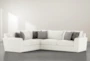 Delano Pearl Chenille 2 Piece 125" Sectional With Right Arm Facing Sofa - Signature