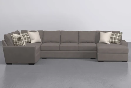 Delano Charcoal 3 Piece 169" Sectional With Right Arm Facing Chaise