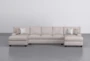 Harper Down II 3 Piece 156" Sectional With Double Chaise - Signature
