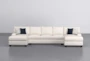 Harper Foam II Modular 3 Piece 156" Sectional With Double Chaise - Front