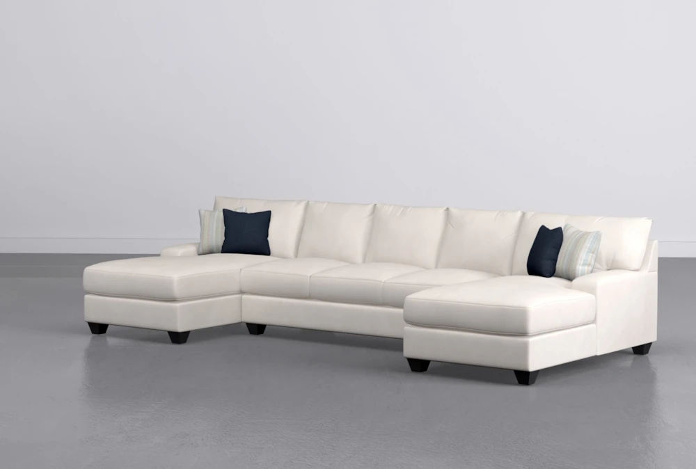 Harper Foam II Modular 3 Piece 156" Sectional With Double Chaise