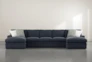 Prestige Foam 3 Piece 156" Sectional With Double Chaise - Front