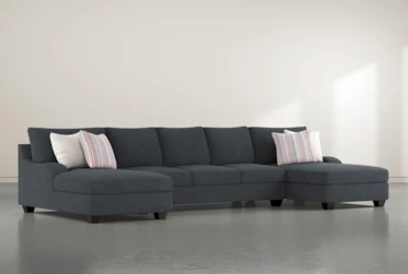 Sierra Down III 3 Piece 156" Sectional With Double Chaise