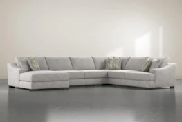 Lodge Fog 4 Piece 178" Sectional With Left Arm Facing Chaise