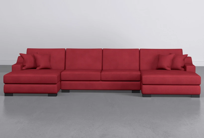Lodge Scarlet 3 Piece 182" Sectional With Double Chaise - 360
