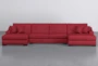 Lodge Scarlet 3 Piece 182" Sectional With Double Chaise - Signature