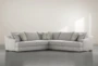 Lodge Fog Chenille 3 Piece 135" Sectional - Signature