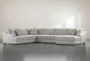 Lodge Fog Chenille 4 Piece 178" Sectional With Right Arm Facing Chaise