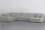 Lodge Mint 4 Piece 178" Sectional With Right Arm Facing Chaise - Side