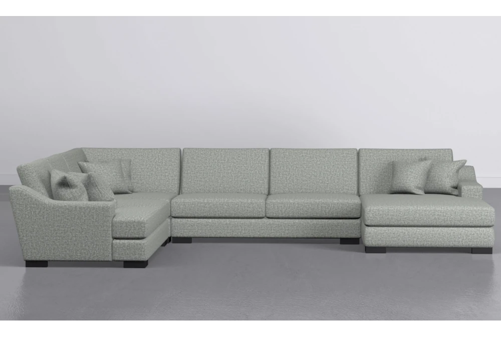 Lodge Mint 4 Piece 178" Sectional With Right Arm Facing Chaise