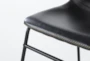 Cobbler Black Faux Leather Dining Side Chair - Detail