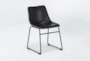 Cobbler Black Faux Leather Dining Side Chair - Side