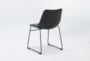 Cobbler Black Faux Leather Dining Side Chair - Side