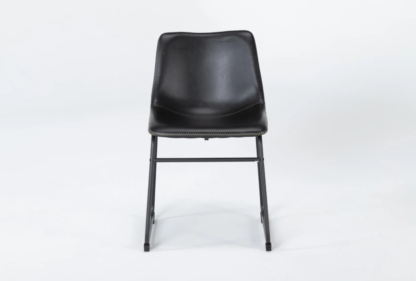 Cobbler Black Faux Leather Dining Side Chair - 360