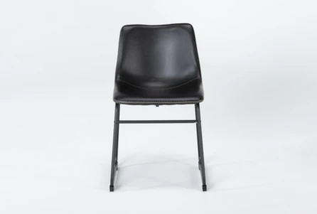 Cobbler Black Faux Leather Dining Side Chair - Main