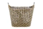 Large Black And Seagrass Diamond Basket  - Front