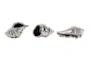 Set Of 3 Metallic Silver Seashells - Front