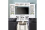 Sinclair II White 78 Inch TV Stand With Glass Doors - Room