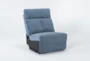 Pippa Blue 6 Piece 214" Power Reclining Sectional With Right Arm Facing Chaise & Power Headrest - Side