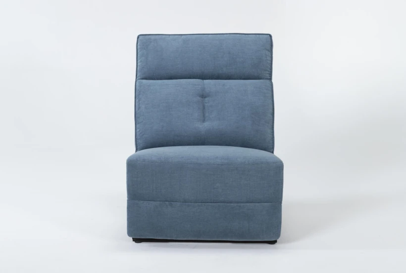 Pippa Blue Armless Chair - 360