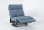 Pippa Blue 3 Piece 111" Sectional With Armless Recliner, Right Arm Facing Chaise & Power Headrest - Side