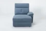 Pippa Blue 3 Piece 111" Modular Sectional With Right Arm Facing Chaise & Power Headrest - Signature