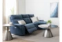 Pippa Blue 3 Piece 111" Modular Sectional With Right Arm Facing Chaise & Power Headrest - Room