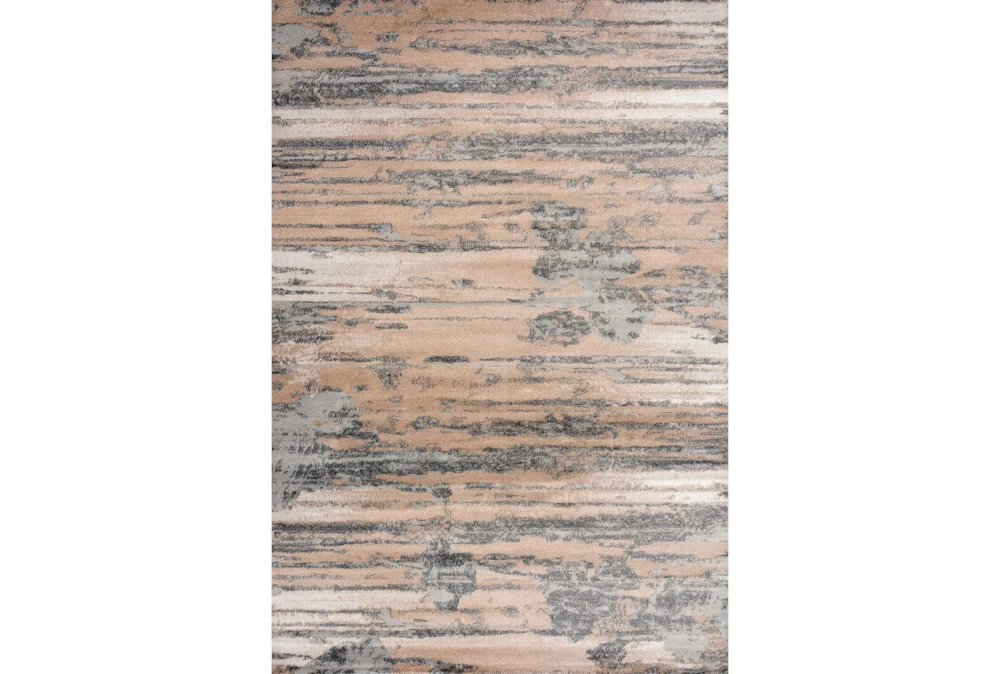 7'8"x10'5" Rug-Distressed Abstract Beige/Grey