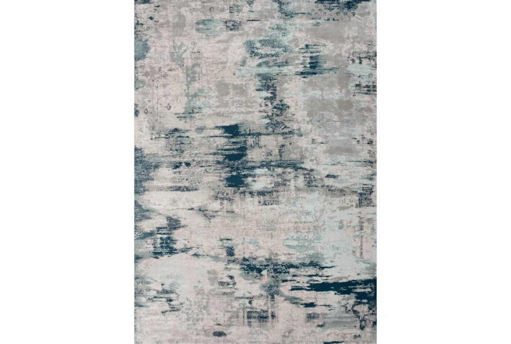 5'3"x7'5" Rug-Distressed Abstract Grey/Blue