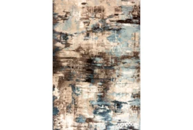5'3"x7'5" Rug-Distressed Abstract Blue/Brown