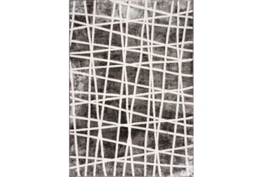 5'3"x7'5" Rug-Intersecting Lines Charcoal/Ivory