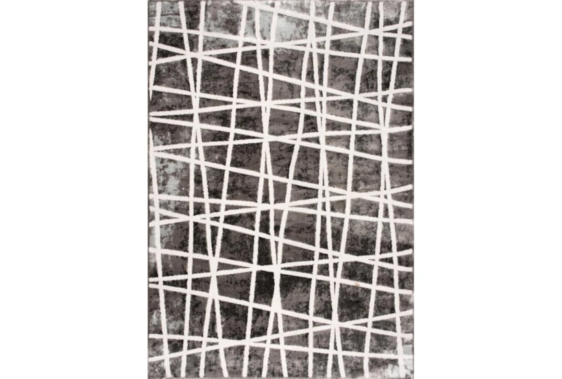 7'8"x10'5" Rug-Intersecting Lines Charcoal/Ivory - 360