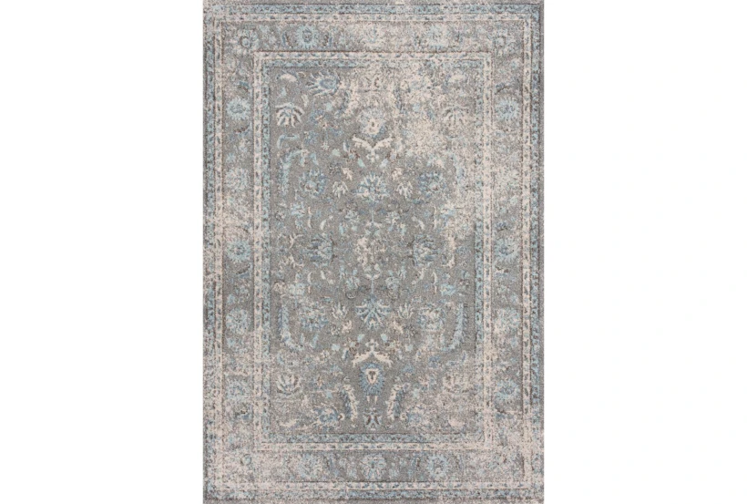 5'3"x7'5" Rug-Traditional Leaves Light Blue/Grey - 360