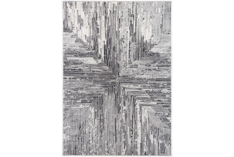 7'8"x10'5" Rug-Mitered Lines Charcoal/Grey - 360