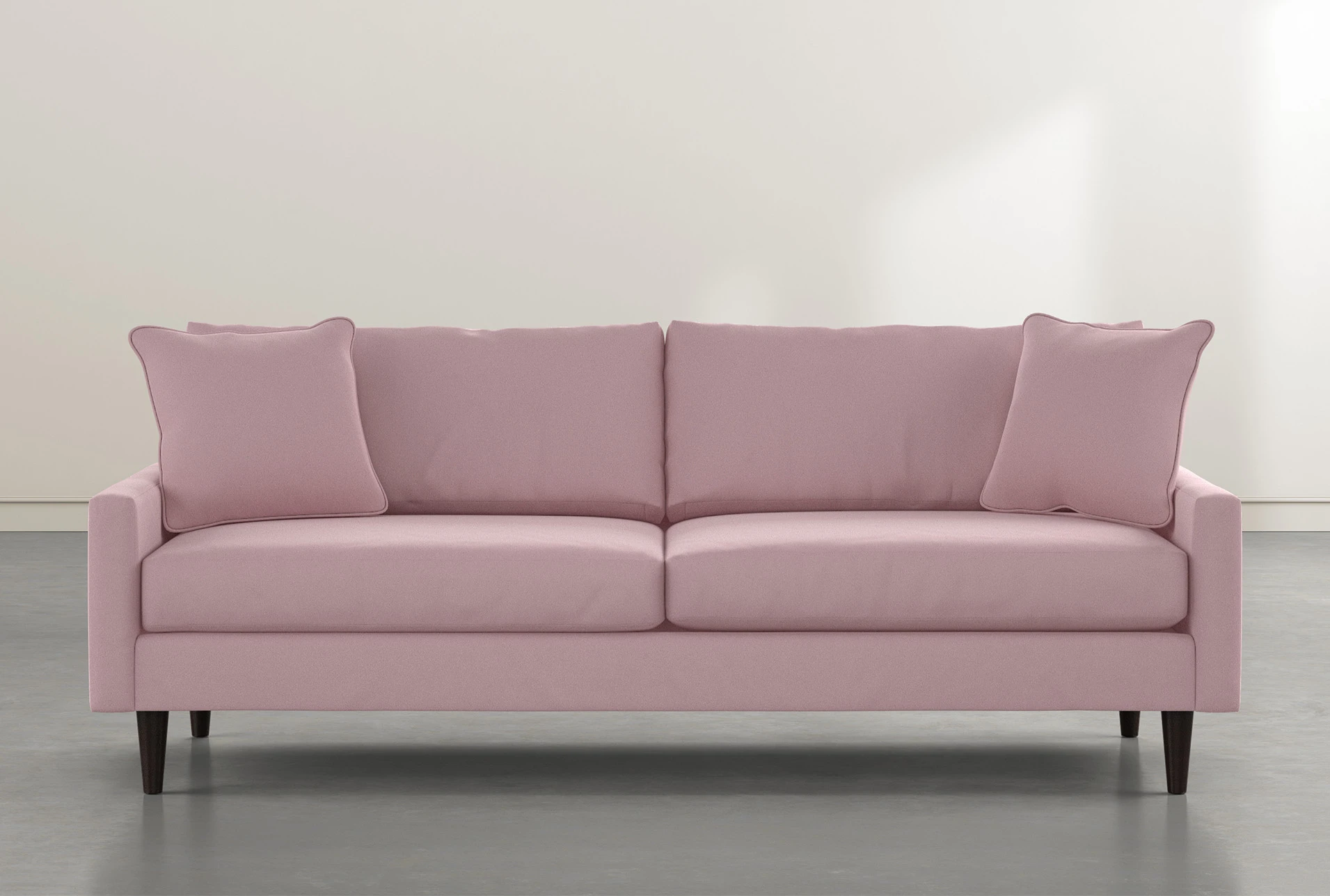Vivian 88" Pink Velvet Sofa | Living Spaces