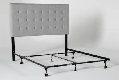 Baxton Queen Upholstered Headboard With, How To Put Together A Metal Bed Frame And Headboard