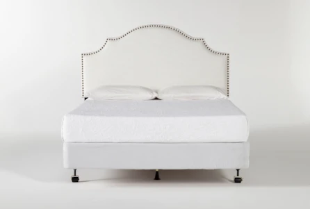 Brielle Queen Upholstered Headboard With Metal Bed Frame