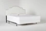 Brielle King Upholstered Headboard With Metal Bed Frame - Side