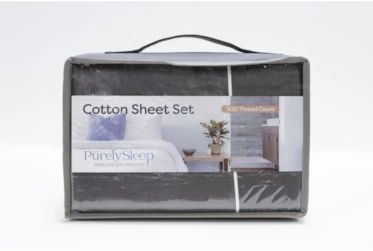 Sheet Set-Revive Premier 500Tc Cotton Dark Grey Queen