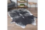 5'5"x6'8" Rug-Faux Hide Charcoal - Room