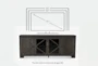 Sinclair II Grey 78" Rustic TV Stand With Glass Doors - Dimensions Diagram